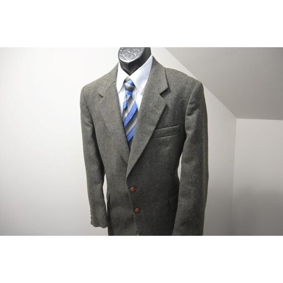 Christopher Hayes Tweed Wool Blazer Sports Jacket Lined Mens Sz 40 R - Picture 3 of 11